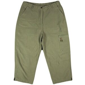 Woolrich Capris Fieldstone Cargo Pants Gorpcore Outdoor Olive Green Womens Sz 10